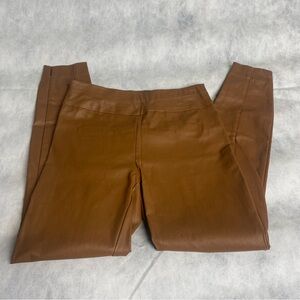 New York & Company Tan Faux Leather Pants